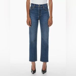 Aritzia Denim Forum Arlo High Rise Straight Jeans short